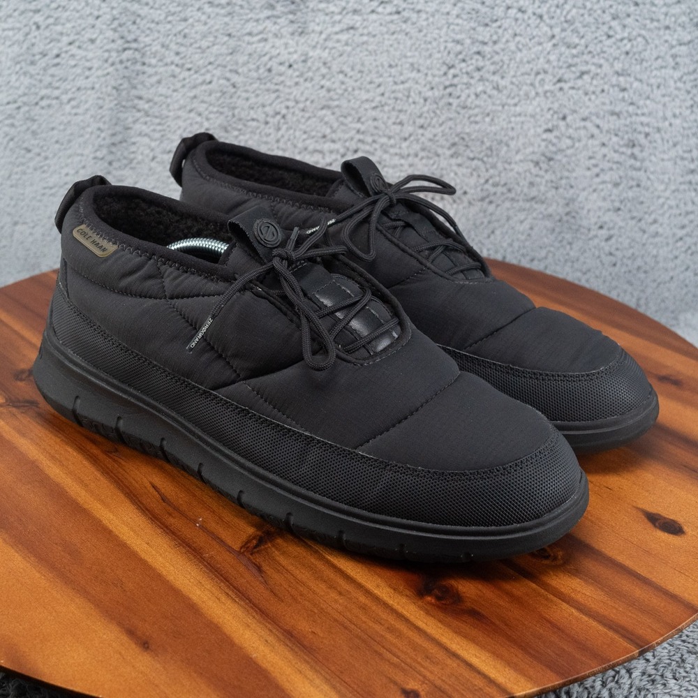 Mens 12 Cole Haan Generation Zerøgrand Rec Mid Slipper Bootie Boots Black C35686